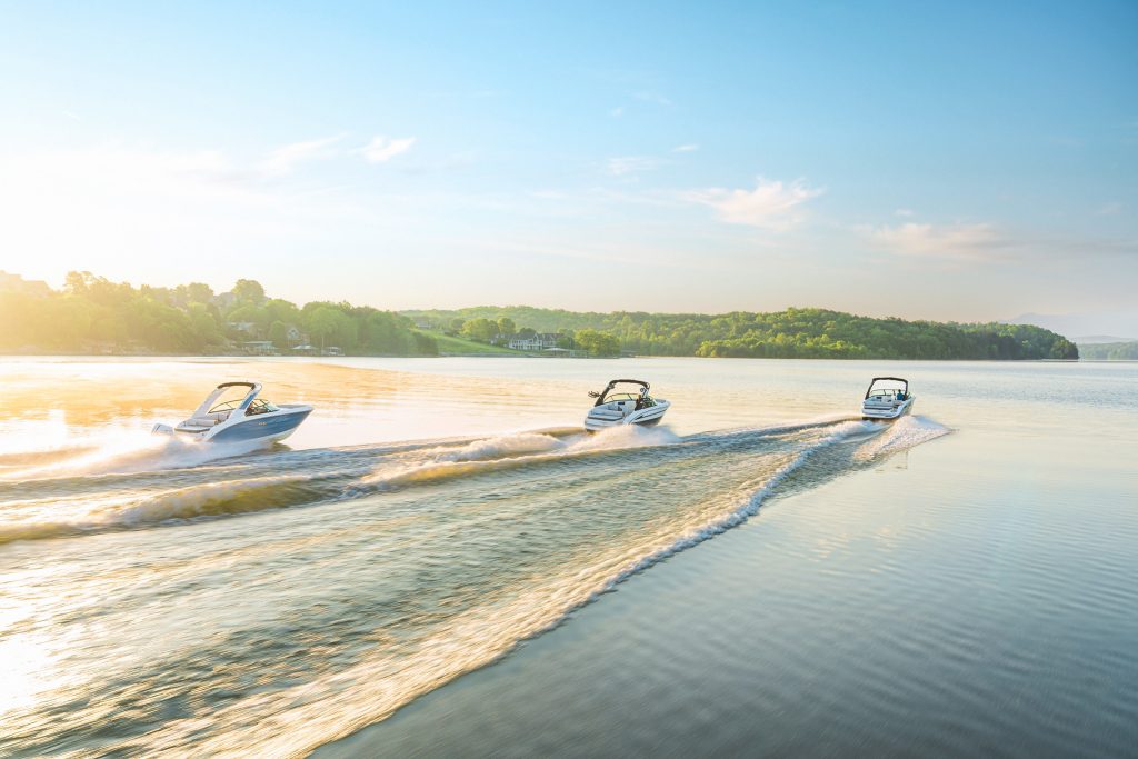 SDX 230, SDX 230 Outboard and SDX 230 Surf at sunset