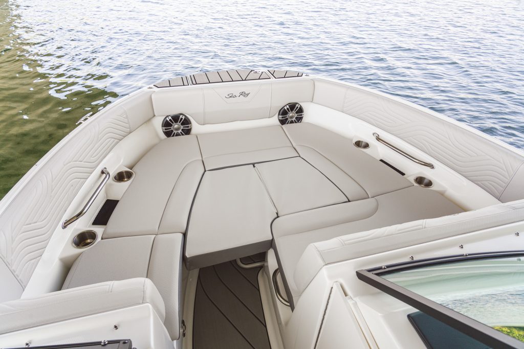SDX 230 Surf bow seating with filler cushion