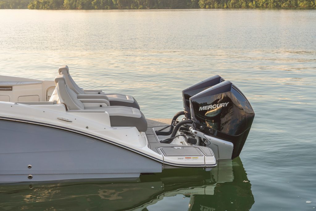 SDX 290 Outboard engines and swim platform